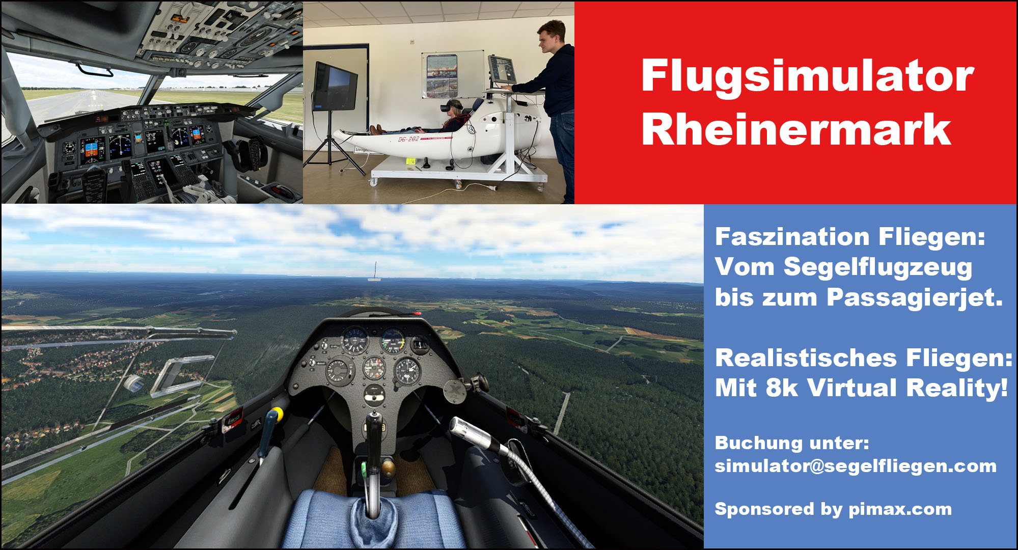 Bild mit Flugsimulator-Impressionen